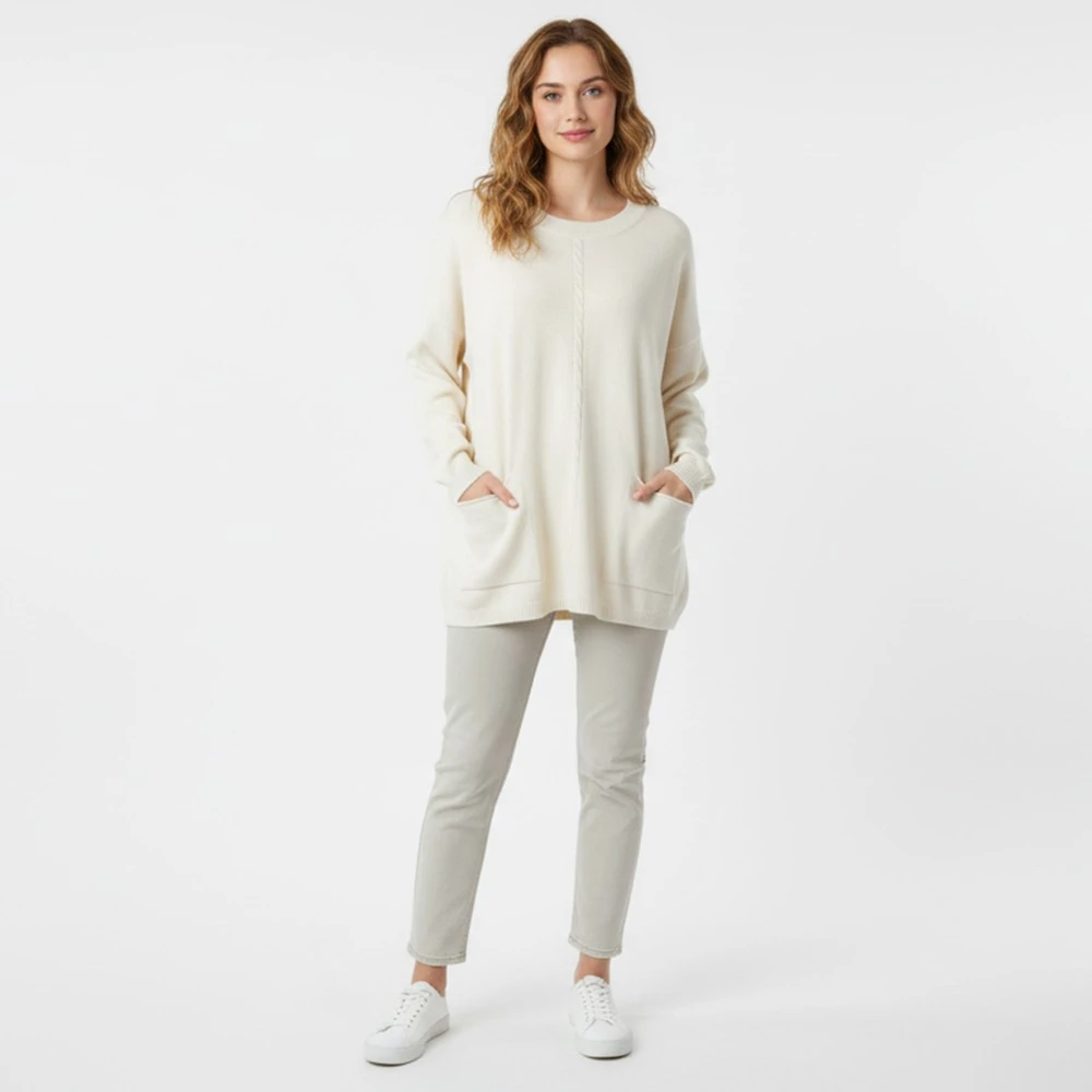 CAVALIERI AC3701 Πλεκτή Μπλούζα με Τσέπες