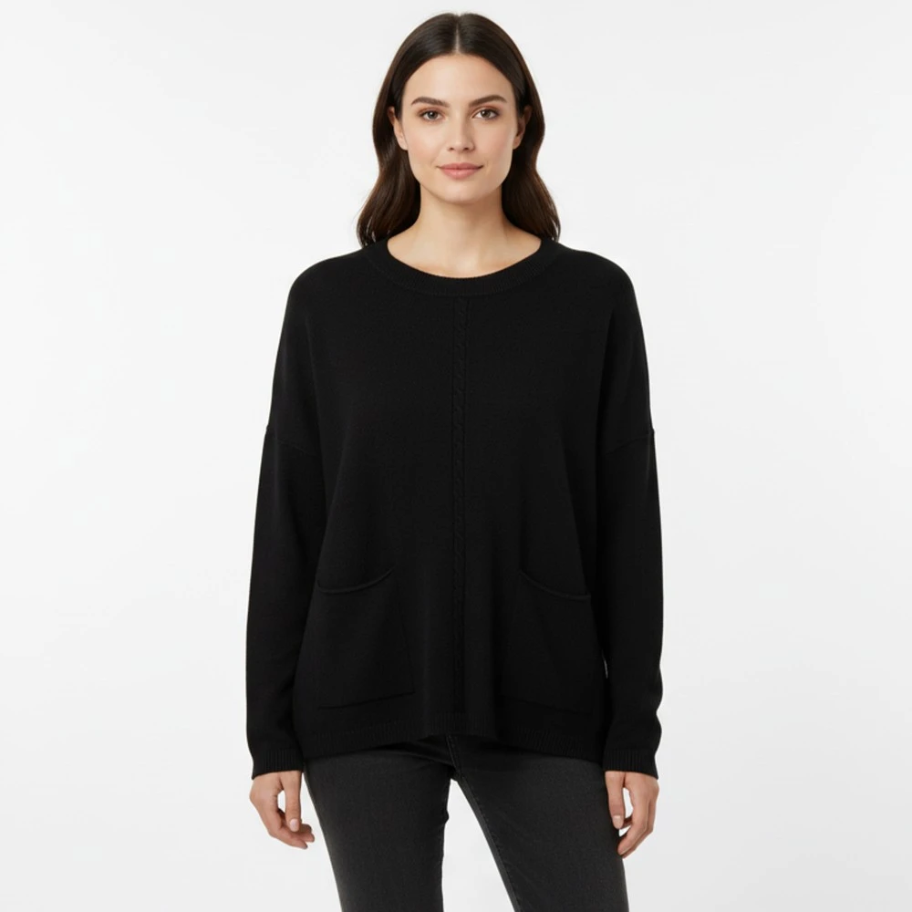 CAVALIERI AC3701 Πλεκτή Μπλούζα με Τσέπες