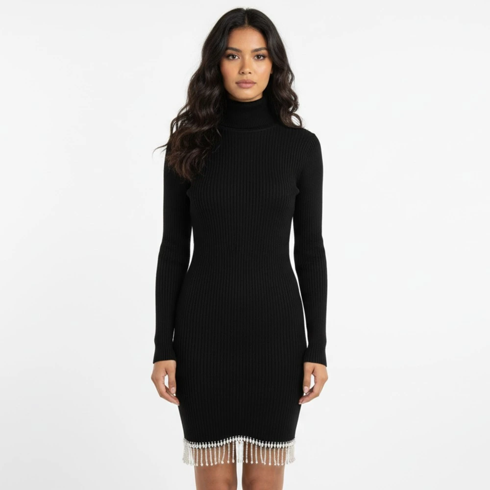 CAVALIERI Φόρεμα Πλεκτό Ζιβάγκο με Πέρλες FF01858