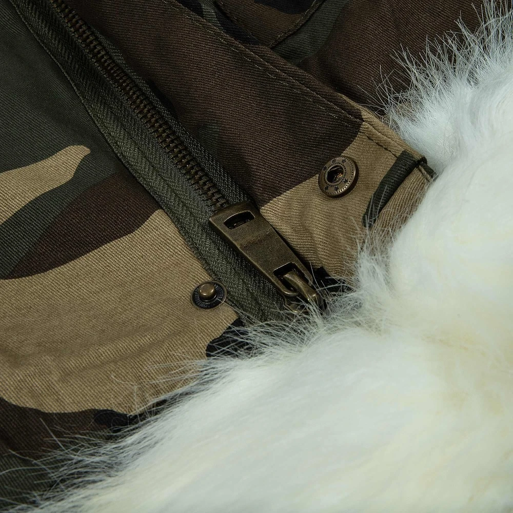 CAVALIERI Μπουφάν Μακρύ με Κουκούλα Εμπριμέ K732