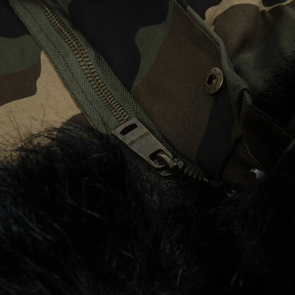 CAVALIERI Μπουφάν Μακρύ με Κουκούλα Εμπριμέ K732