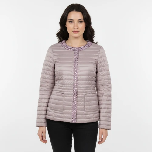 CAVALIERI Μπουφάν με Λαιμόκοψη και Χάντρες LPR-3920