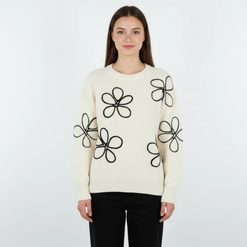 CAVALIERI Μπλούζα Πλεκτή με Κέντημα YC3320