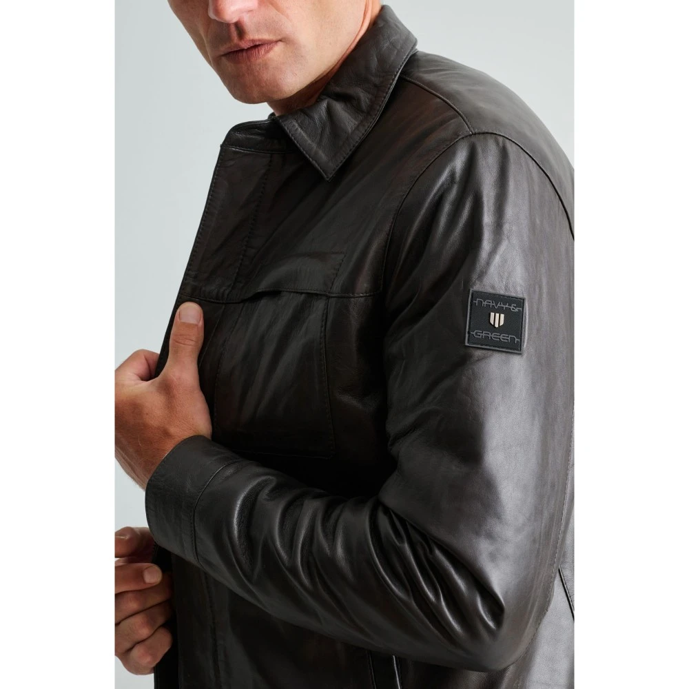 NAVY & GREEN Δερμάτινα Παπούτσια 24AM.003 Ανδρικό