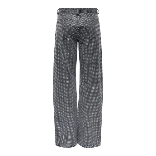 ONLY Τζιν Παντελόνι Κόκκινο Φαρδύ Γυναικείο