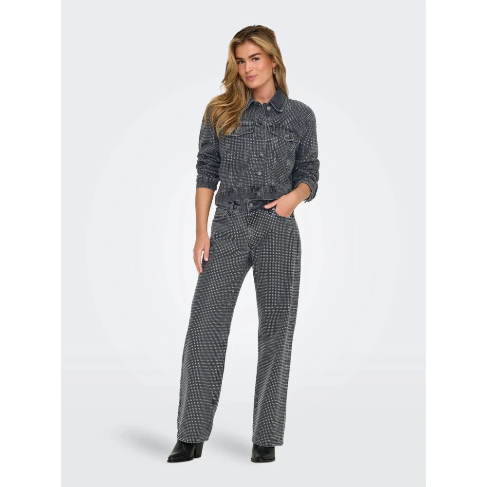 ONLY Μπουφάν Jean Κόκκινο Γυναικείο