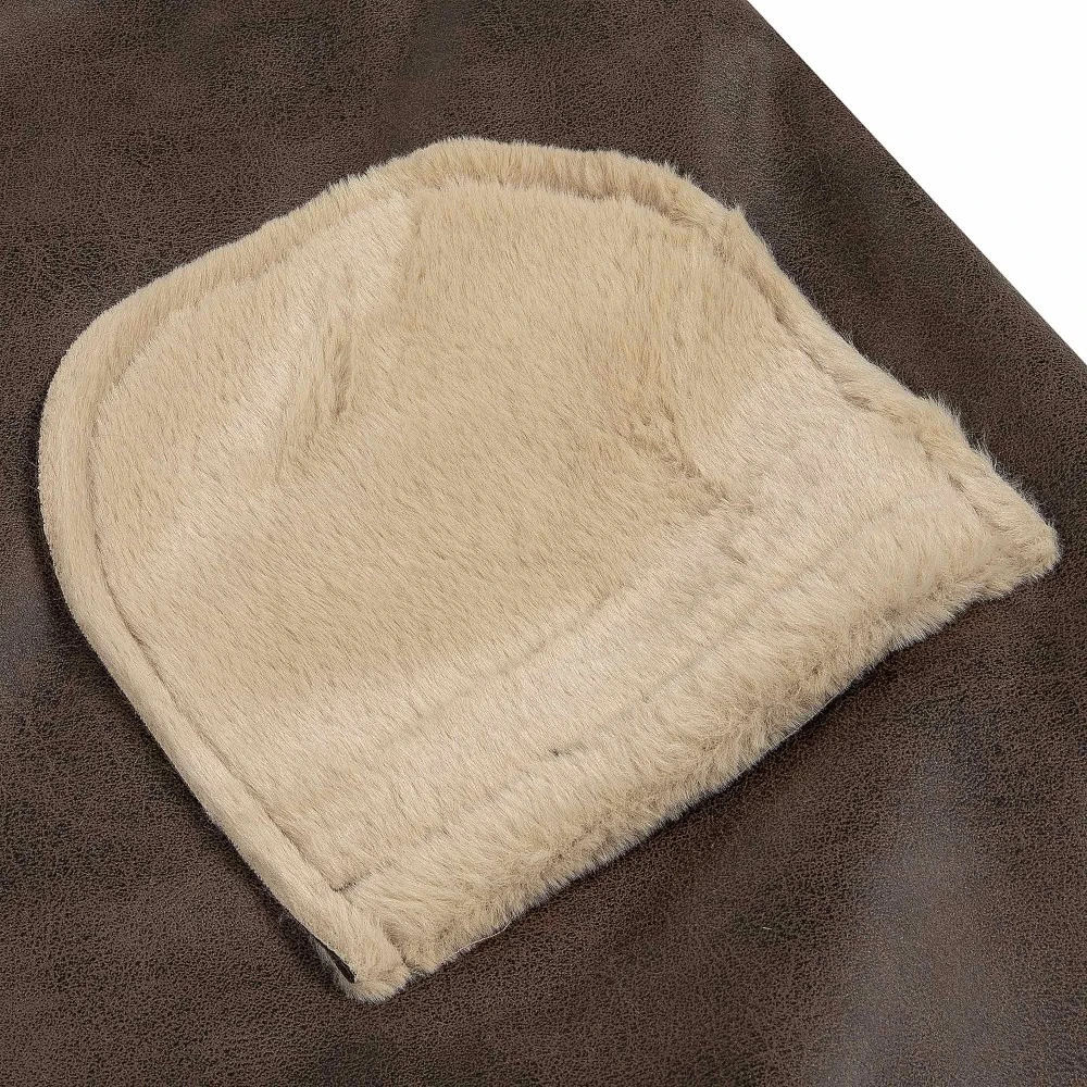 CAVALIERI Μπουφάν Δερμάτινο με Κουκούλα και Γούνα Γυναικείο