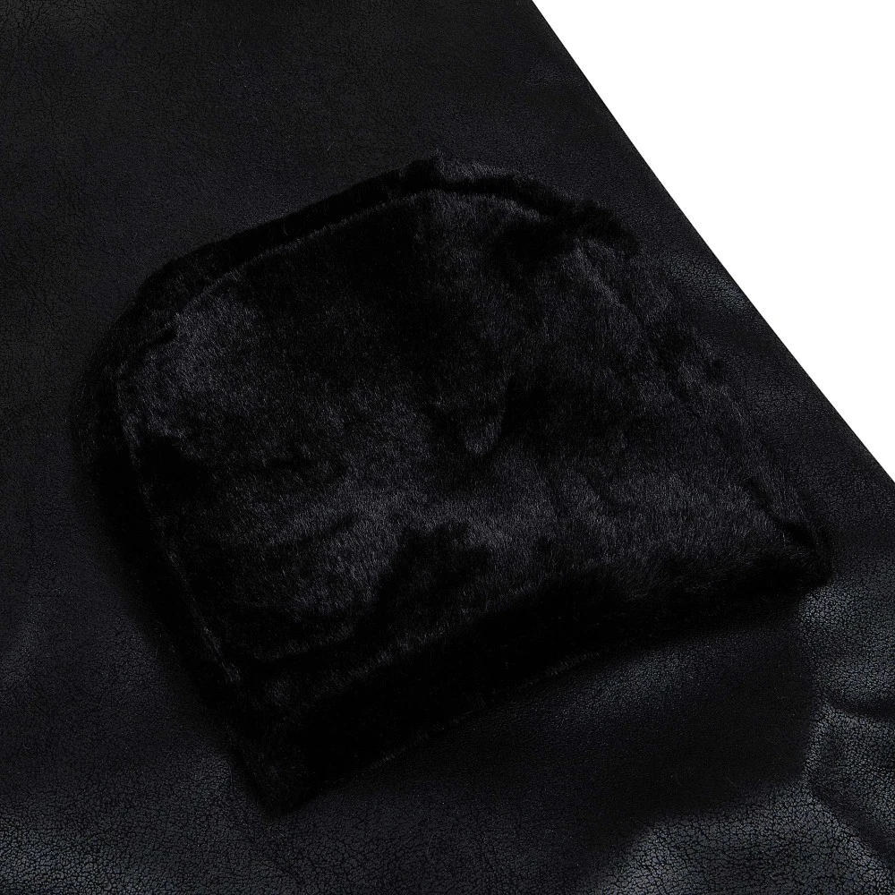 CAVALIERI Μπουφάν Δερμάτινο με Κουκούλα και Γούνα Γυναικείο