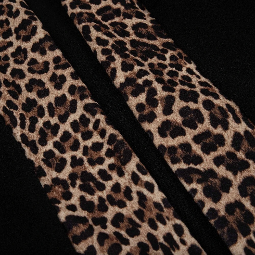 CAVALIERI Πανωφόρι Ριχτό με Φάσα Λεοπάρ Γυναικείο