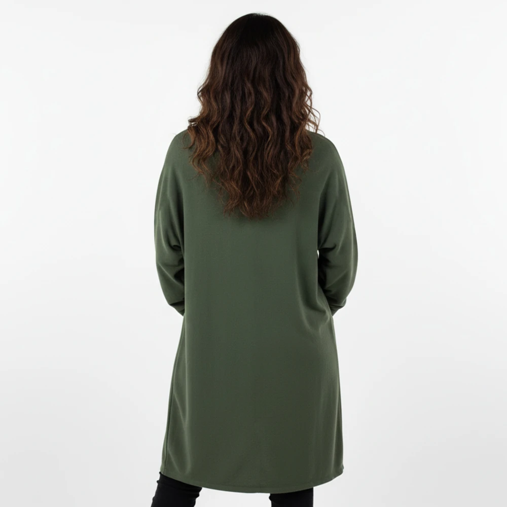 CAVALIERI Πανωφόρι Ριχτό με Φάσα Λεοπάρ Γυναικείο