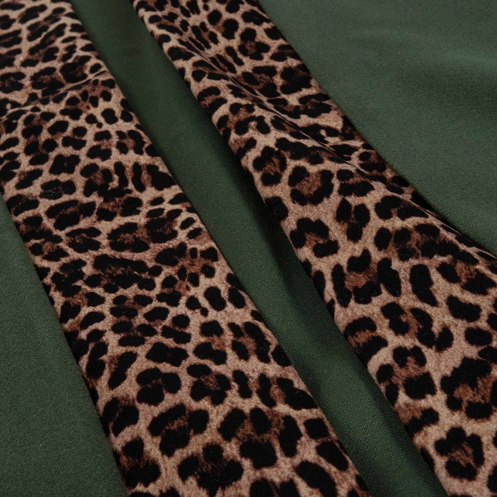 CAVALIERI Πανωφόρι Ριχτό με Φάσα Λεοπάρ Γυναικείο