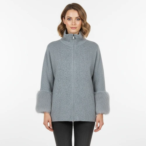 CAVALIERI Ζακέτα Πλεκτή με Γούνα στο Μανίκι Γυναικείο