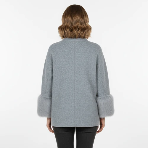 CAVALIERI Ζακέτα Πλεκτή με Γούνα στο Μανίκι Γυναικείο