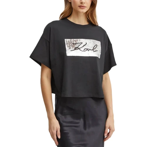 KARL JEANS Γυναικεία Μπλούζα Κ.Μ. Reversible Sequins 12345