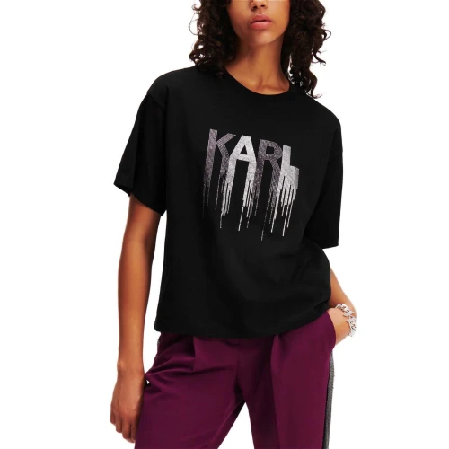 KARL JEANS Γυναικεία Μπλούζα Κ.Μ. Rhinestone 12345