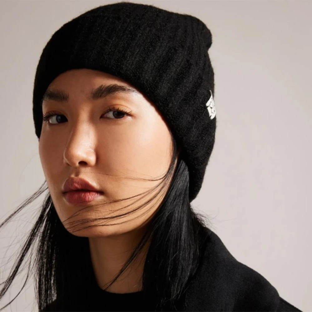 Ted Baker Britny Magnolia Branded Bobble Hat for Women