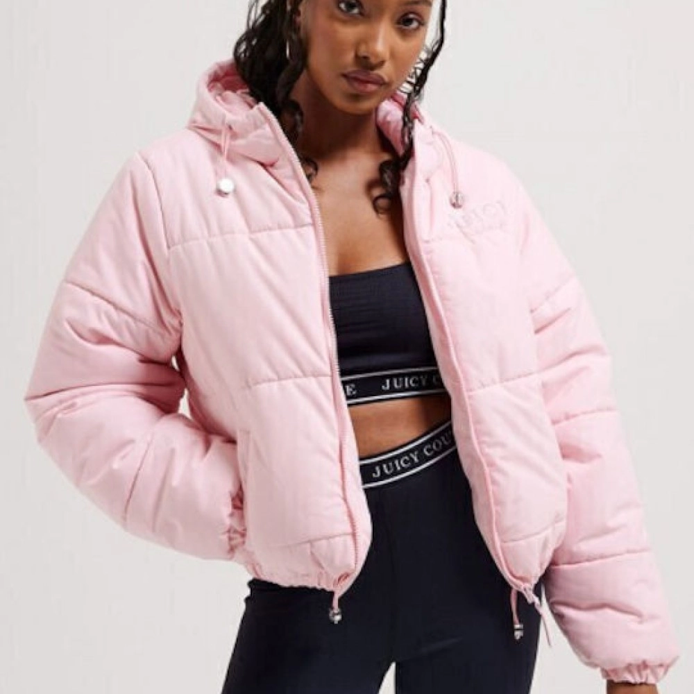 Juicy Couture Κοντό Γυναικείο Puffer Μπουφάν για Χειμώνα