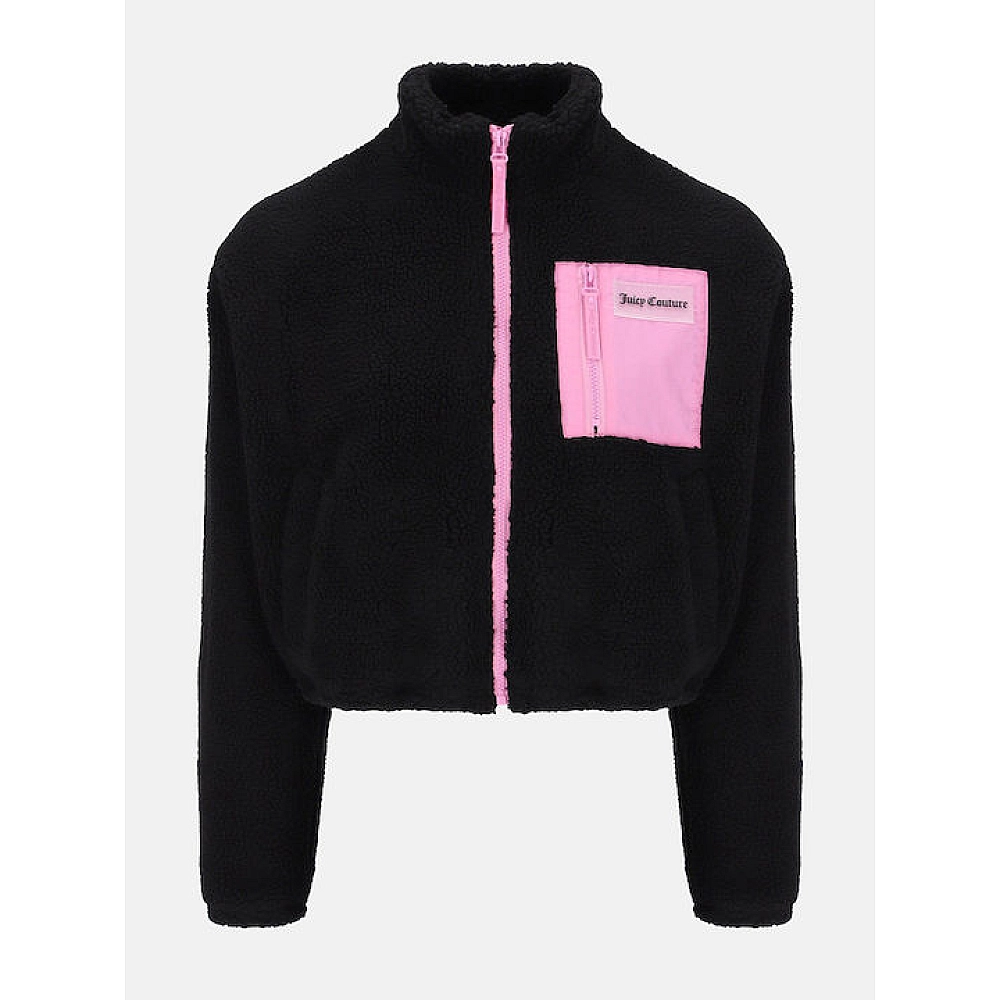 Juicy Couture Κοντή Fleece Γυναικεία Ζακέτα με Φερμουάρ