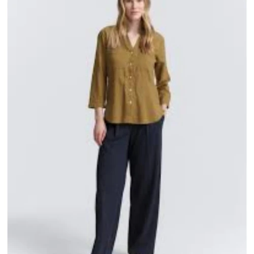 TOM TAILOR 1046197 Γυναικείο Πουκάμισο Blouse Easy Shape With Linen Tom Tailor.