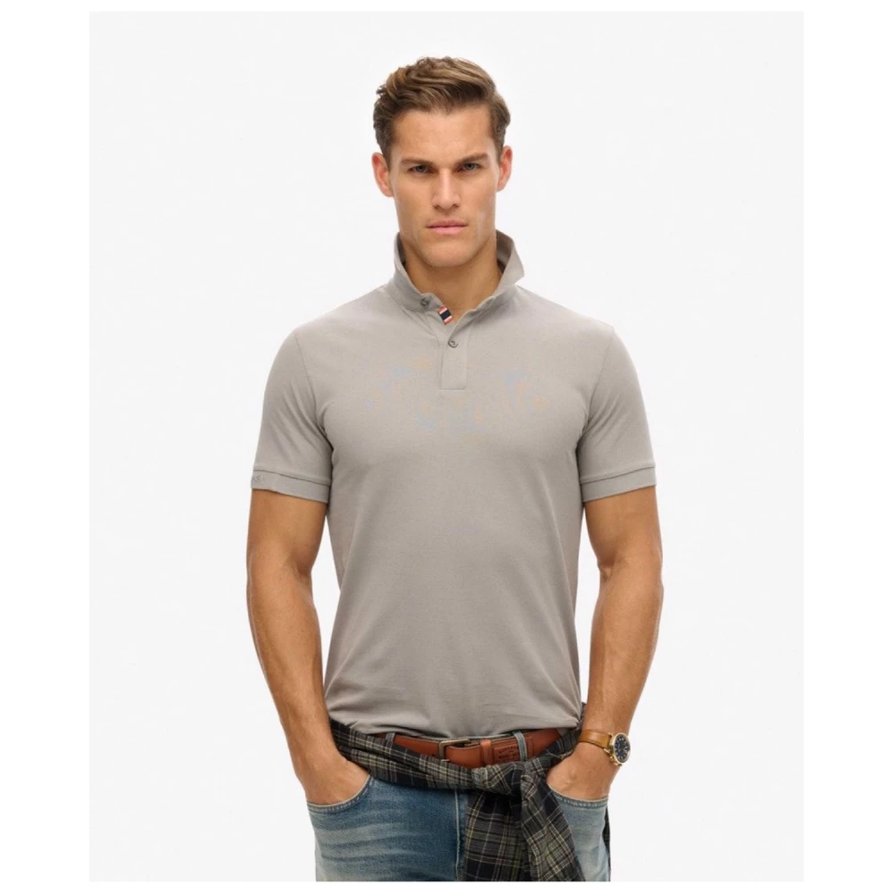 SUPERDRY M1110438A Αντρική Μπλούζα STUD CITY PIQUE POLO.