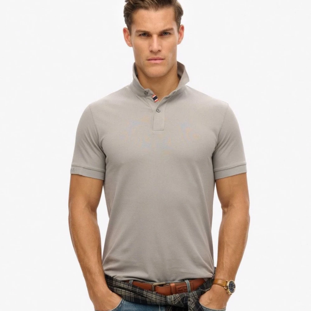 SUPERDRY M1110438A Αντρική Μπλούζα STUD CITY PIQUE POLO.
