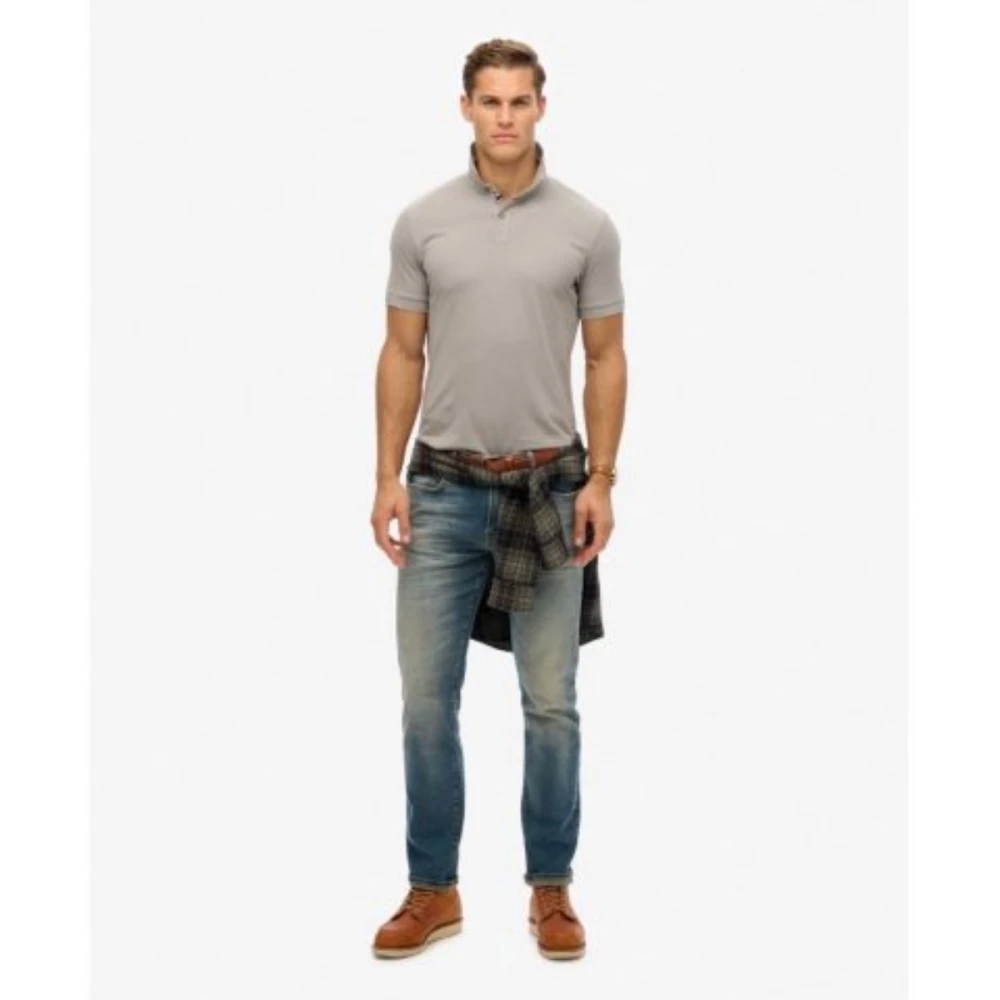 SUPERDRY M1110438A Αντρική Μπλούζα STUD CITY PIQUE POLO.