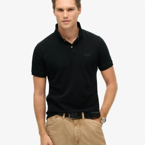 SUPERDRY M1110438A Αντρική Μπλούζα STUD CITY PIQUE POLO.