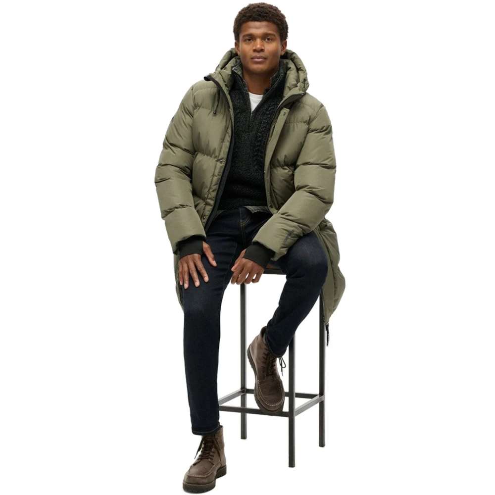SUPERDRY M5011917A Αντρικό Μπουφάν HOODED SPORTS PUFFER MID JKT.