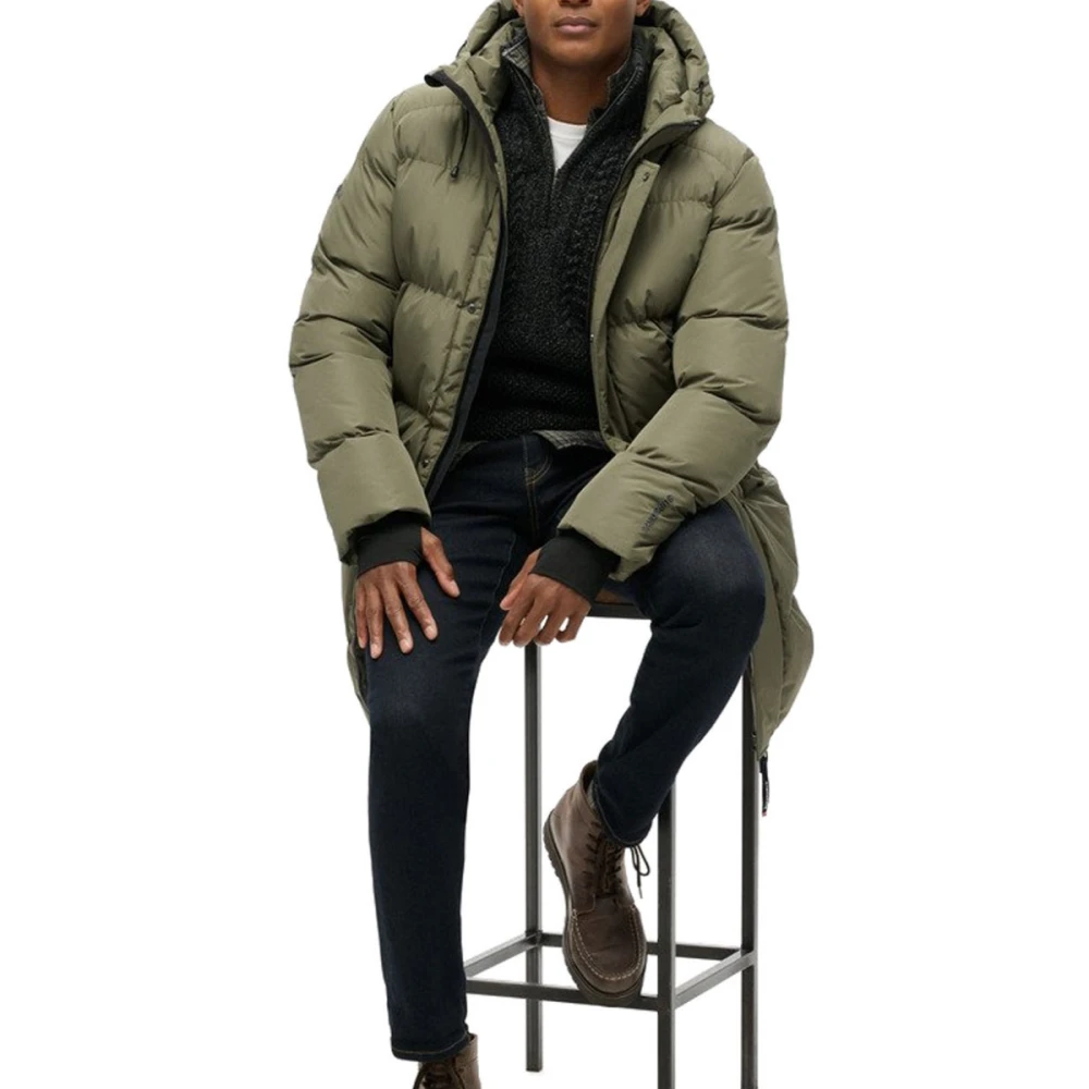 SUPERDRY M5011917A Αντρικό Μπουφάν HOODED SPORTS PUFFER MID JKT.