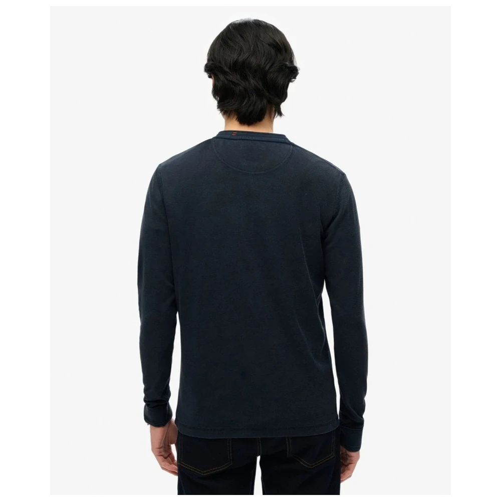 SUPERDRY M6010829A Αντρική Μπλούζα OVIN LW TEXTURED GRANDAD TOP.