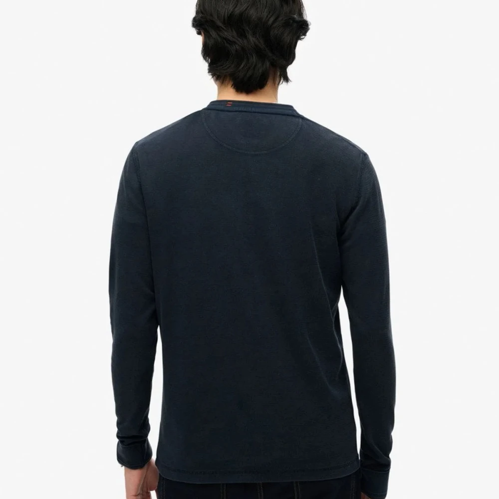 SUPERDRY M6010829A Αντρική Μπλούζα OVIN LW TEXTURED GRANDAD TOP.