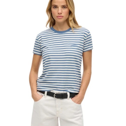 SUPERDRY W1011640A Γυναικεία Μπλούζα ESSENTIAL LOGO STR FITTED TEE.