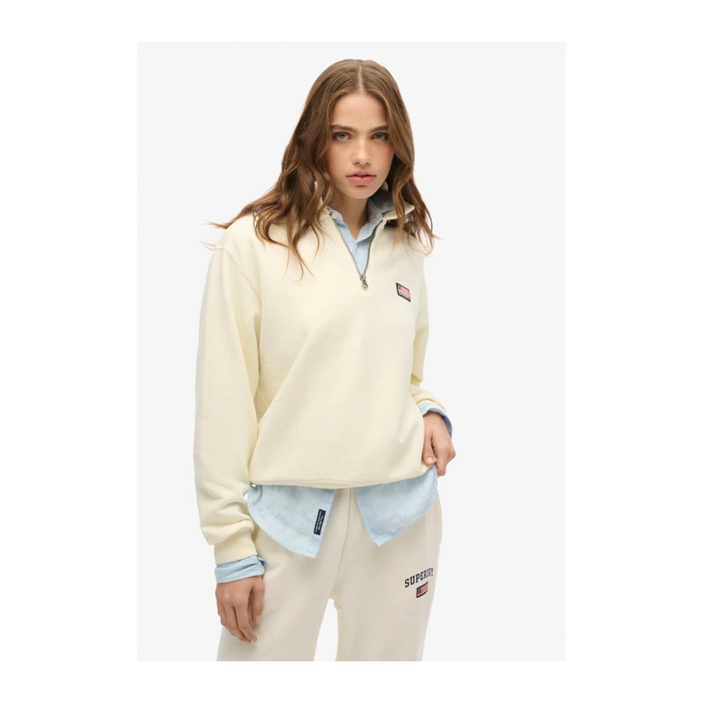 SUPERDRY W2012234A Γυναικείο Φούτερ ATHLETIC COLLARED HALF ZIP.