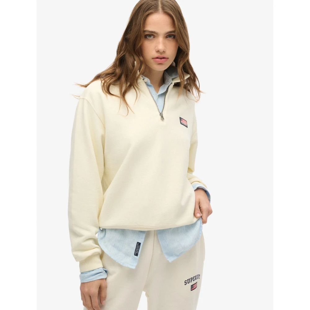 SUPERDRY W2012234A Γυναικείο Φούτερ ATHLETIC COLLARED HALF ZIP.