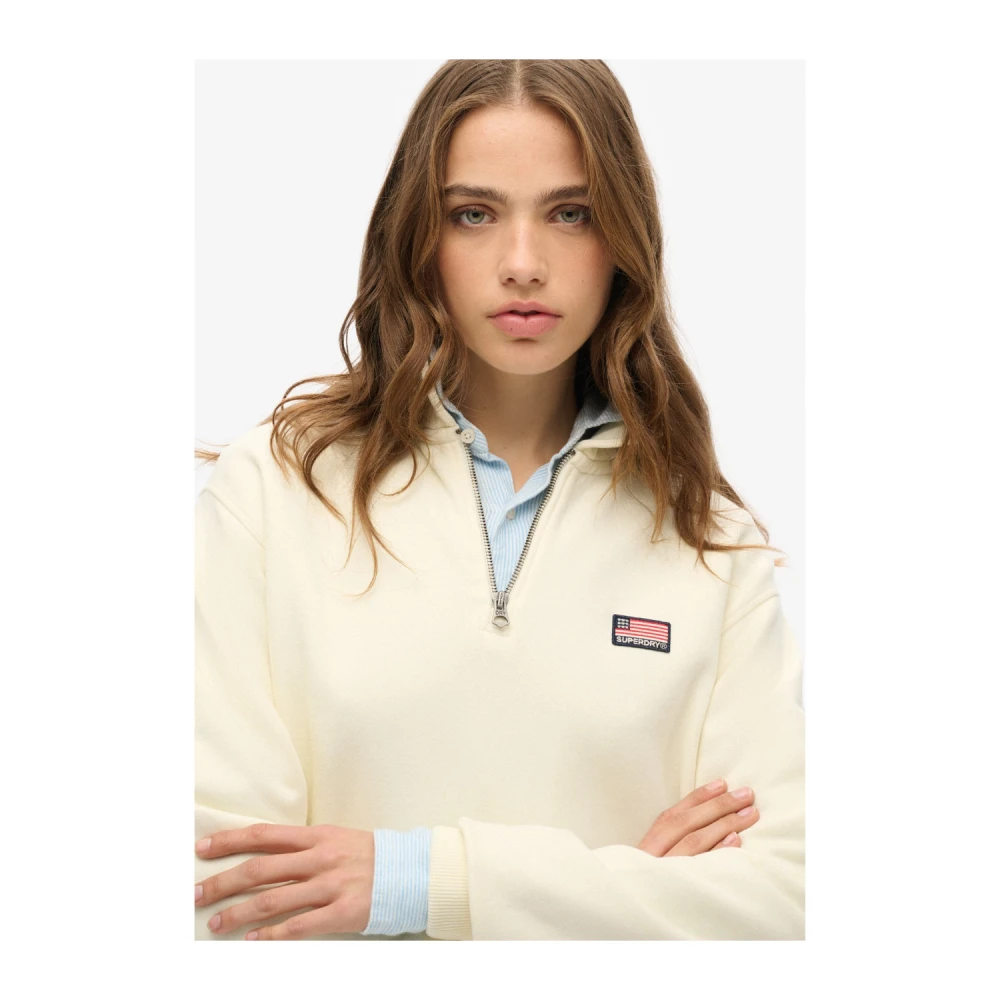 SUPERDRY W2012234A Γυναικείο Φούτερ ATHLETIC COLLARED HALF ZIP.