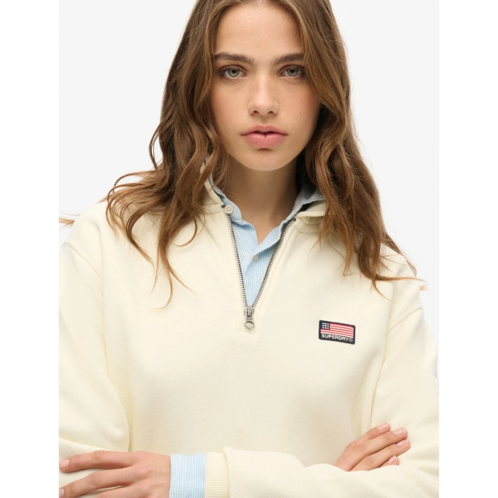 SUPERDRY W2012234A Γυναικείο Φούτερ ATHLETIC COLLARED HALF ZIP.