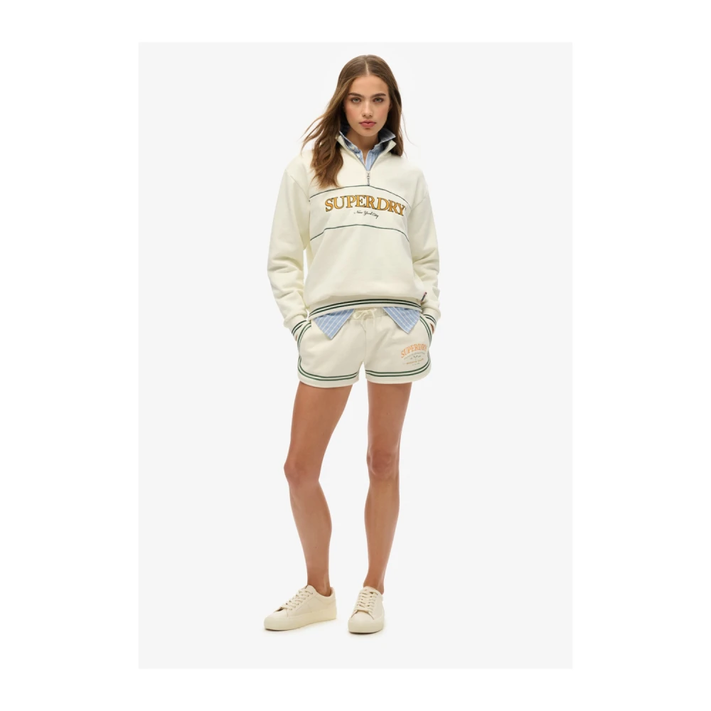SUPERDRY W2012253A Γυναικείο Φούτερ COUNTRY CLUB LOOSE HALF ZIP.