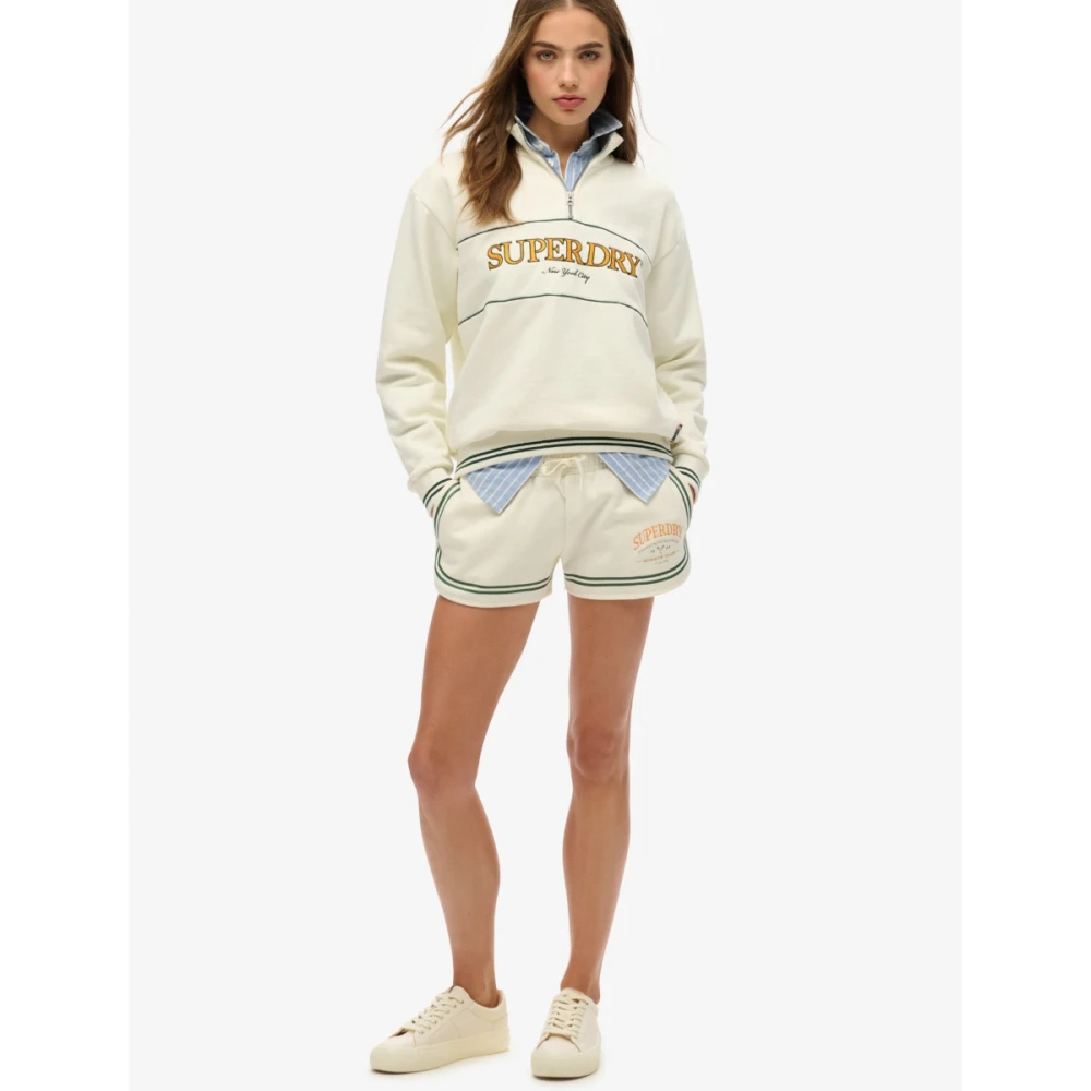 SUPERDRY W2012253A Γυναικείο Φούτερ COUNTRY CLUB LOOSE HALF ZIP.