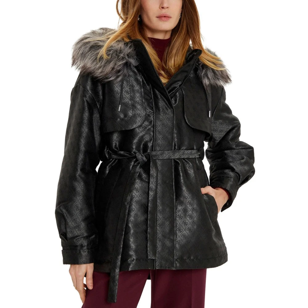 GUESS Γυναικείο Μπουφάν ELLY LOGO JACQUARD