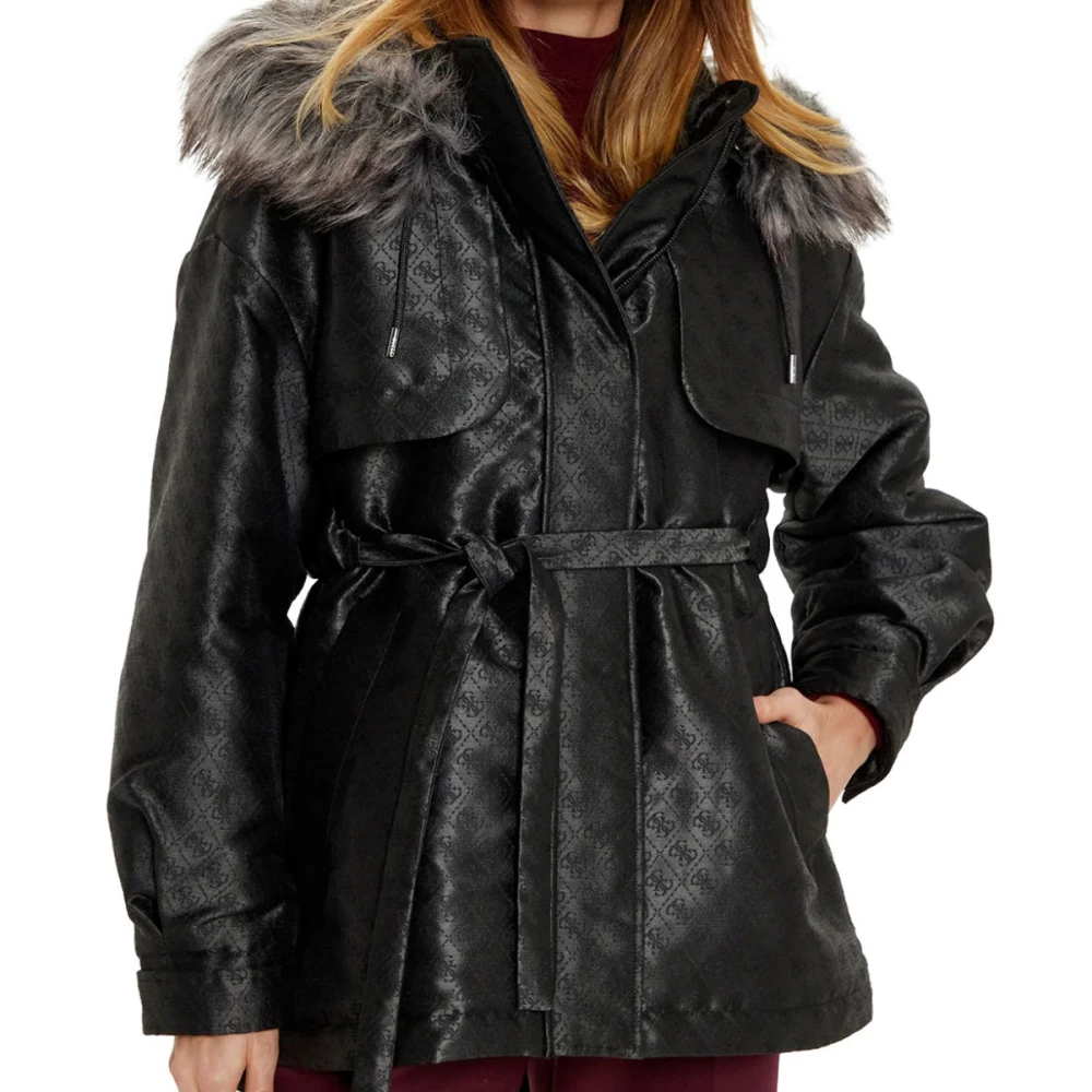 GUESS Γυναικείο Μπουφάν ELLY LOGO JACQUARD