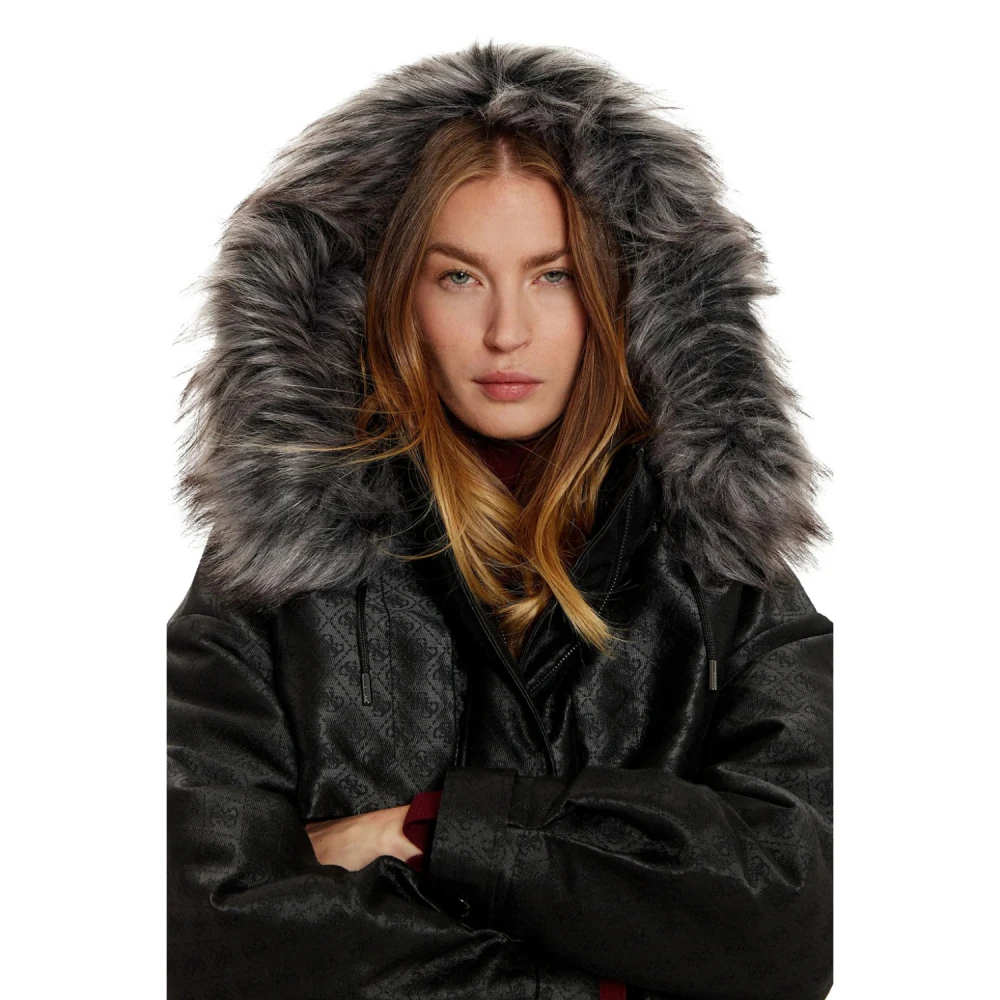 GUESS Γυναικείο Μπουφάν ELLY LOGO JACQUARD