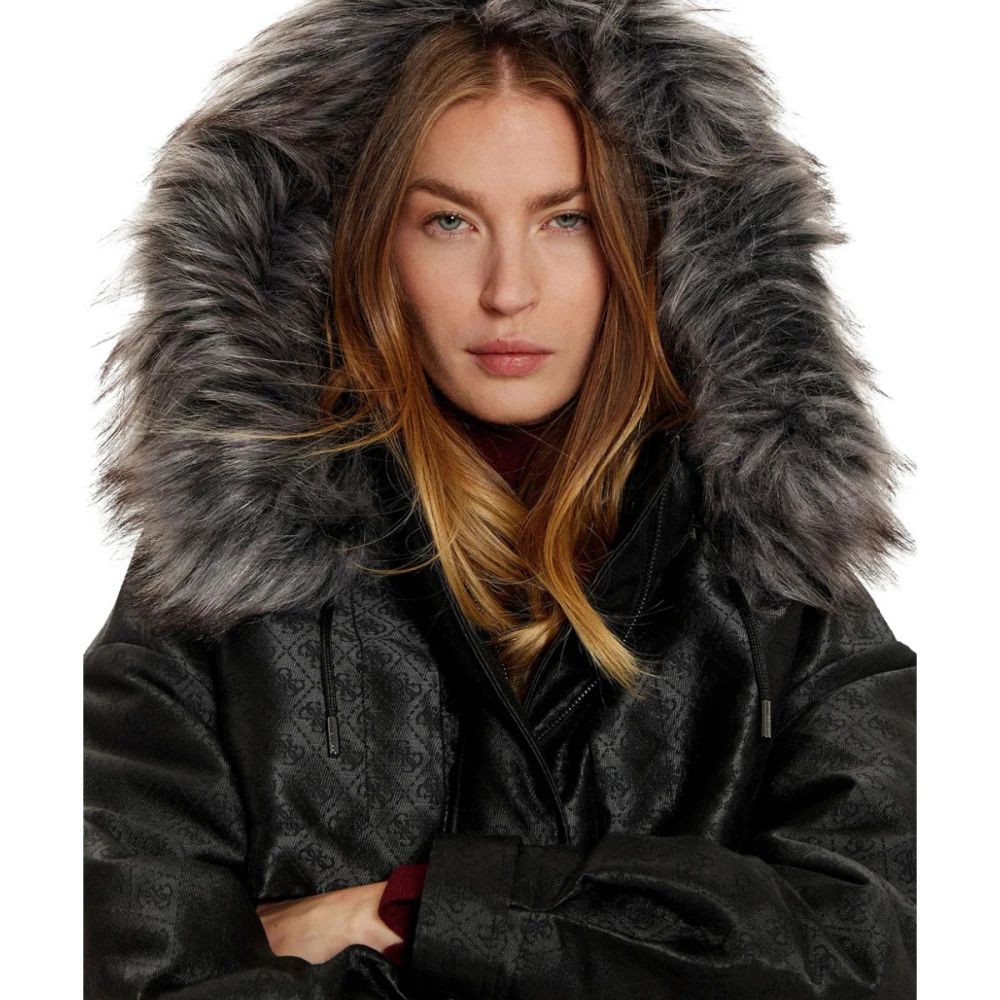 GUESS Γυναικείο Μπουφάν ELLY LOGO JACQUARD