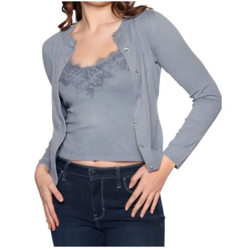 GUESS Γυναικεία Μπλούζα MENA LACE TRIM