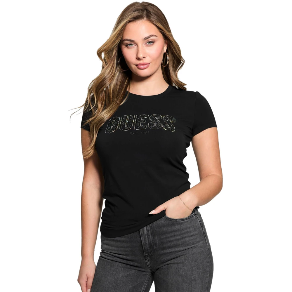 GUESS Γυναικεία Μπλούζα LOGO LACE TEE