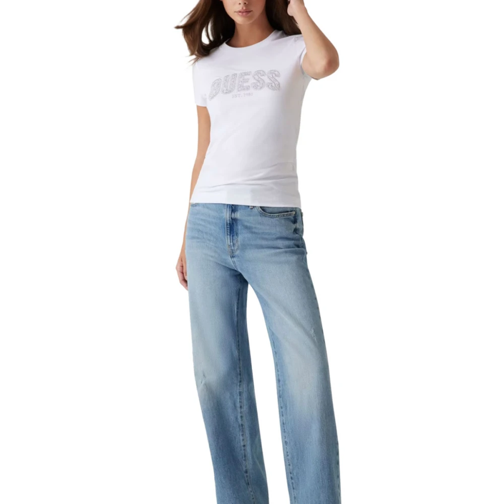 GUESS Γυναικεία Μπλούζα LOGO LACE TEE