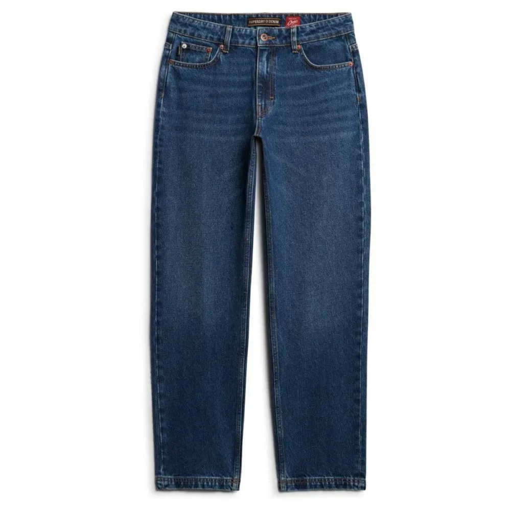 SUPERDRY W7011166A Γυναικείο Παντελόνι MID RISE STRAIGHT LEG JEAN.