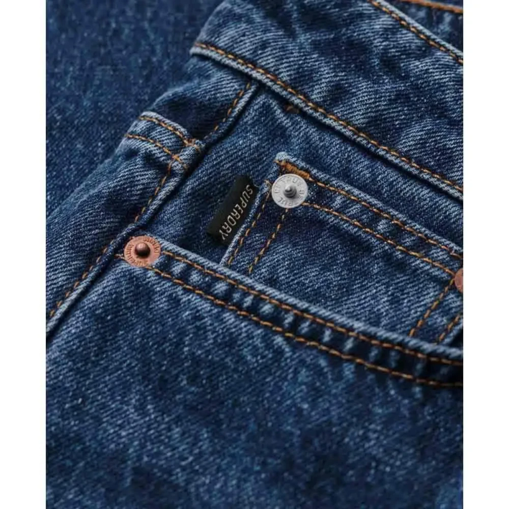 SUPERDRY W7011166A Γυναικείο Παντελόνι MID RISE STRAIGHT LEG JEAN.