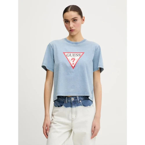 GUESS Γυναικεία Μπλούζα Boxy Iconic W5GI20KCTG1