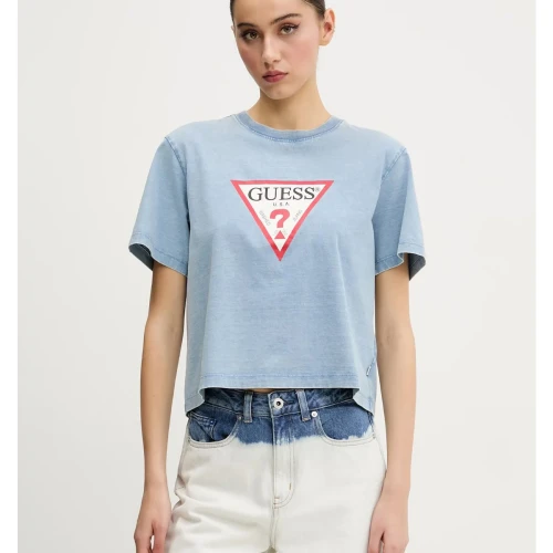 GUESS Γυναικεία Μπλούζα Boxy Iconic W5GI20KCTG1