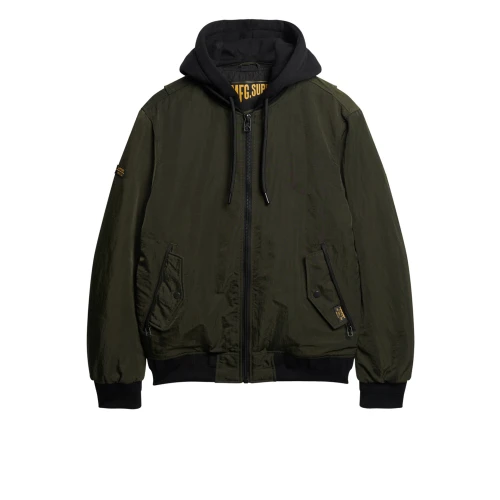 SUPERDRY Ανδρικό Μπουφάν Bomber Ovin Military Hoo